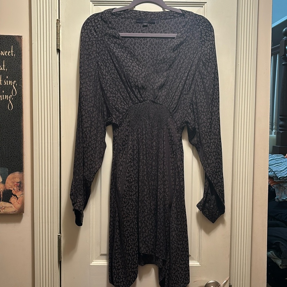 All Saints Assymetrical hem dress. Worn 2X